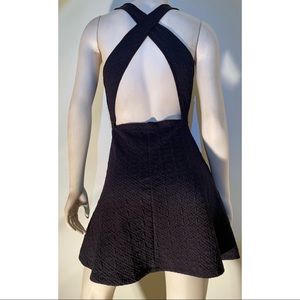 silence+noise Backless Mini Dress W/POCKETS, Crisscross Straps- Medium
